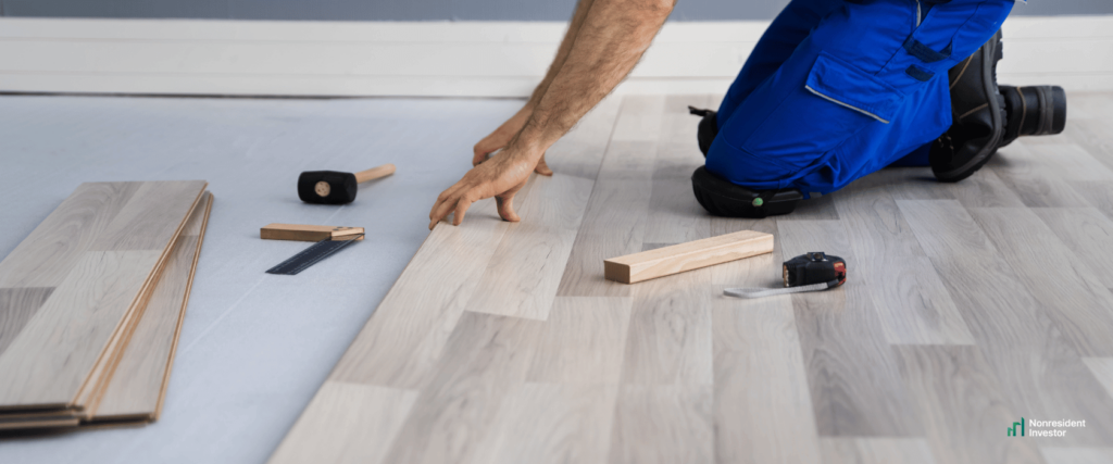 a flooring guy to set up new floor for their nonresident investor home owner