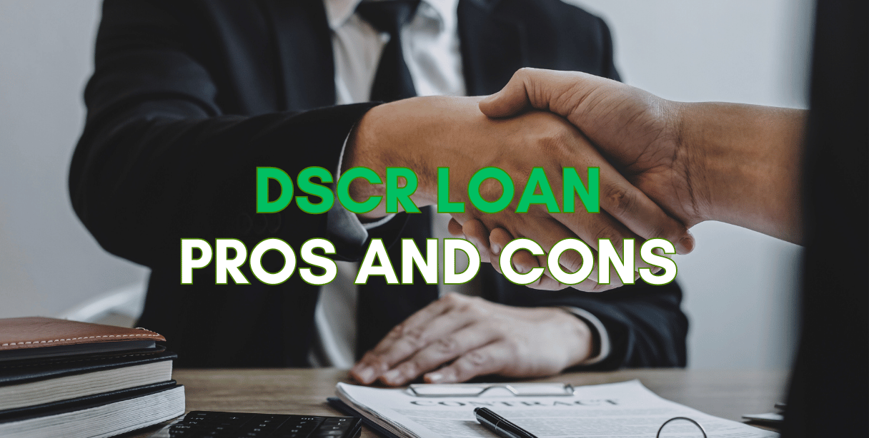two men shaking their hands over DSCR loan pros and cons